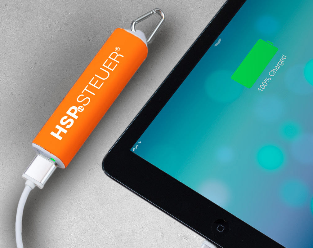 Powerbank mit HSP-Logo