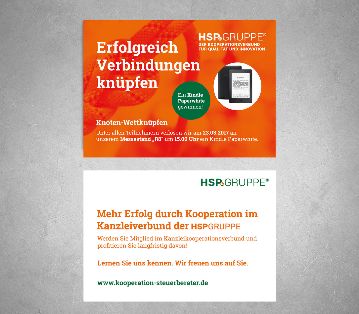 Individuelle Post- oder Hinweiskarten