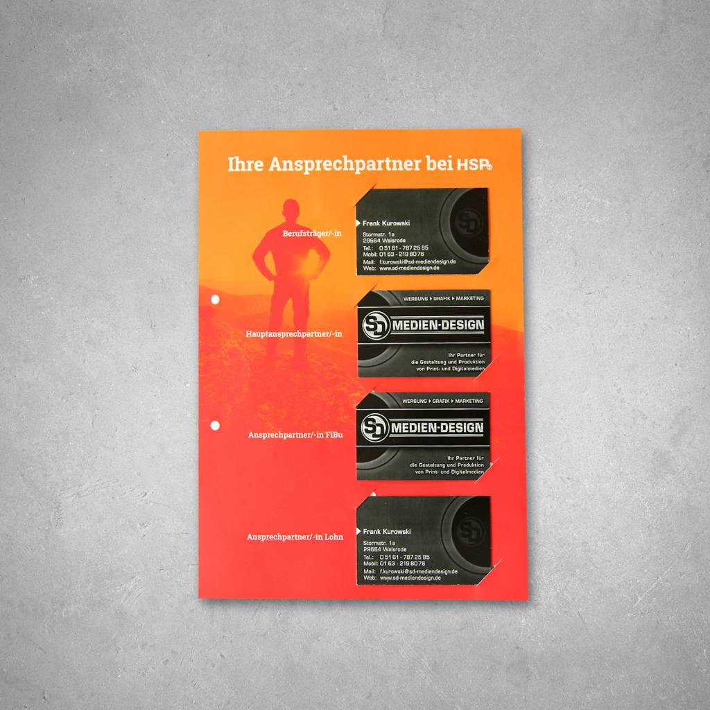 Register "Ihre Ansprechpartner bei HSP"