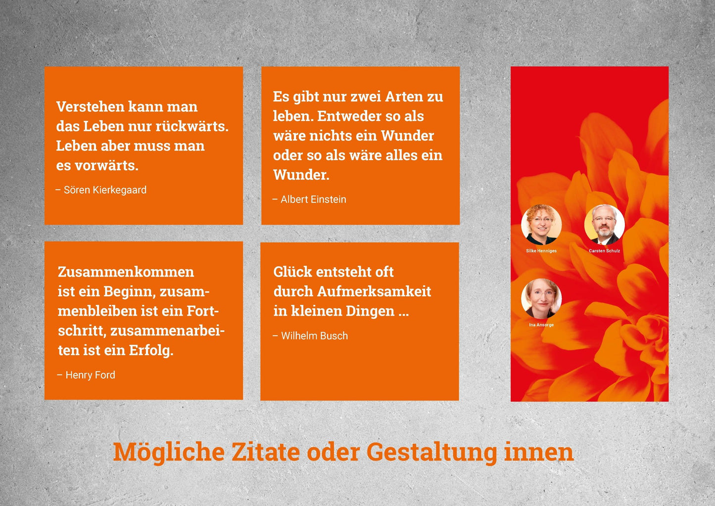 Klappkarten für verschiedene Anlässe
