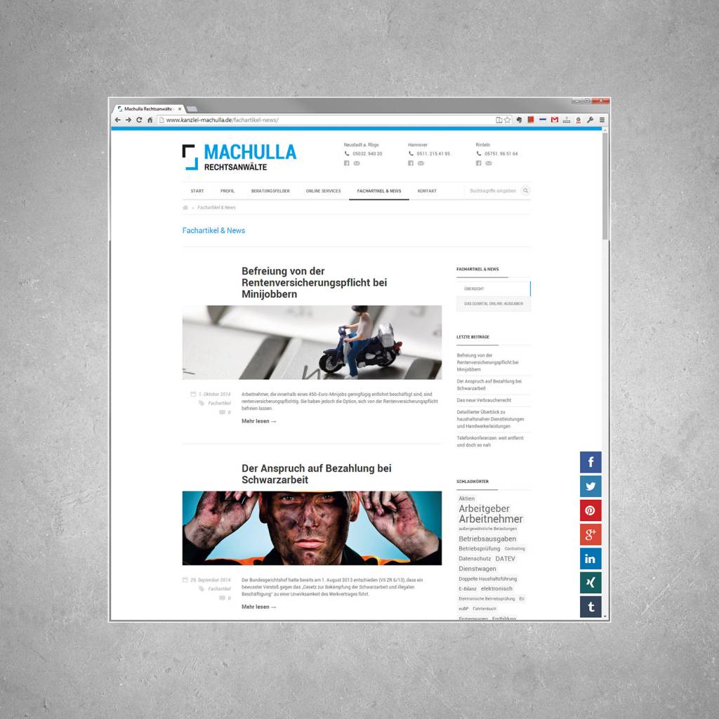 Internetpräsenz Netzwerkpartner